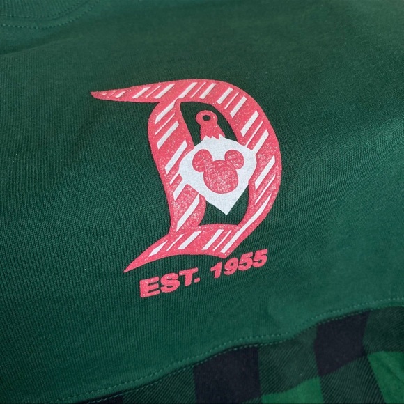 DISNEY DISNEYLAND MICKEY CHRISTMAS XMAS HOLIDAY SPIRIT JERSEY PLAID TARTAN CANDY - Picture 4 of 10